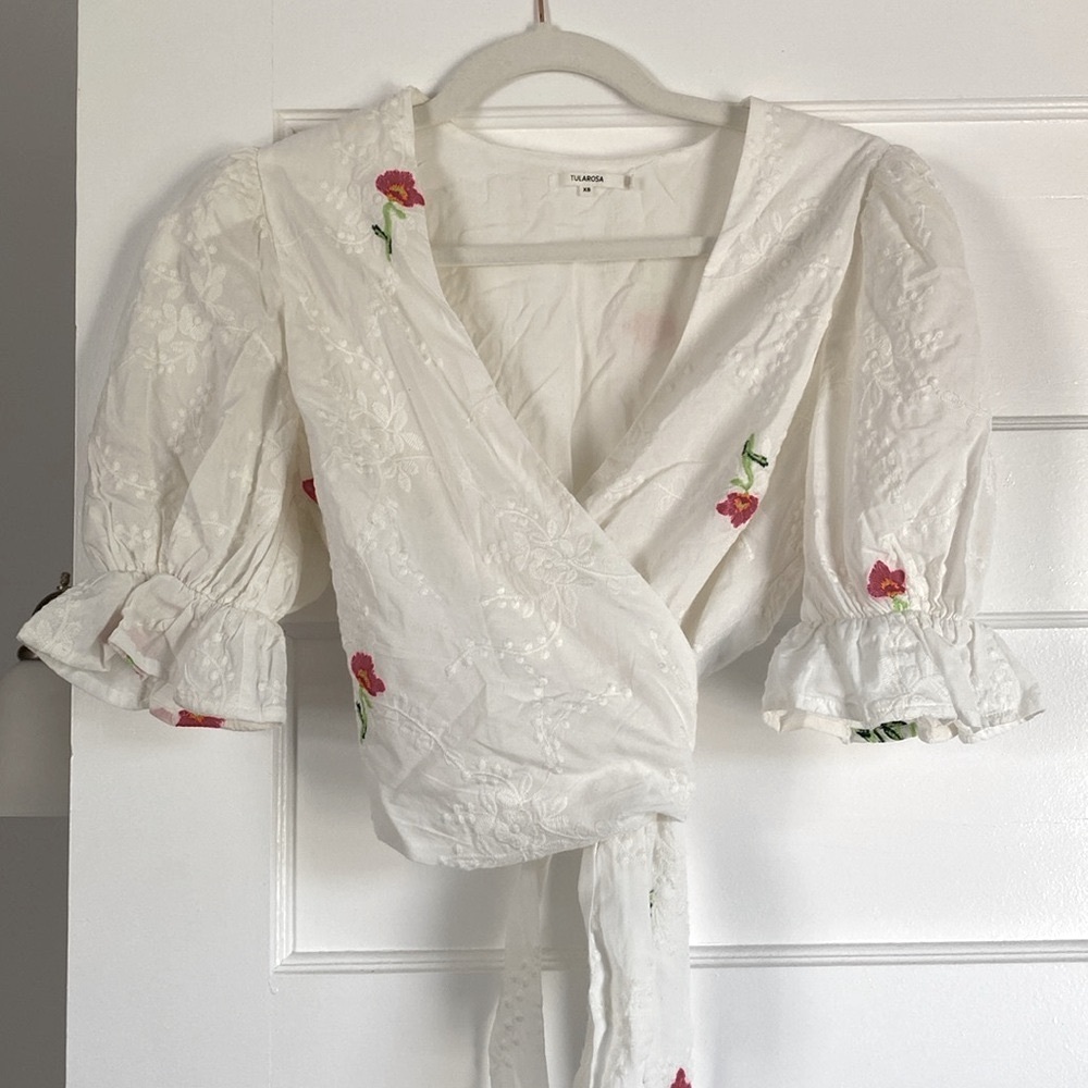 Tularosa Revolve Floral wrap top